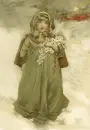 Girl With Christmas Roses