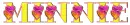 Double heart glitter name - Minnie