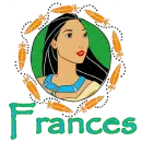 Frances Pochantas With Circle Of Feathers