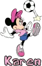 Karen Minnie Mouse Soccer
