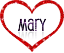 Glitter Heart - Mary