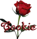 red rose cookie