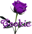 purple rose cookie