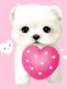 CUTE PUPPY WITH HEART