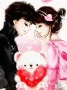 COUPLE WITH TEDY BEAR