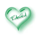 green heart with name Edward