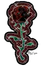Black glitter rose