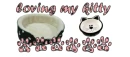 cat bed and dish