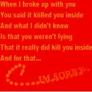 I'm Sorry
