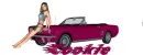 Blonde Chick On Car Cookie