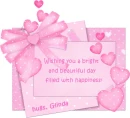 pink note with name Glinda