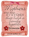 peach scroll with name Brianne