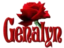 Genalyn in Red with Red Rose