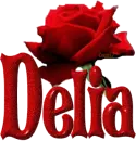 Delia with Red Rose