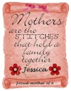 mothers scroll with name Jessica