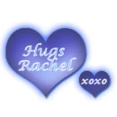 blue hearts with name Rachel
