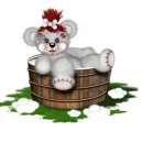 creddy girl bear in the tub
