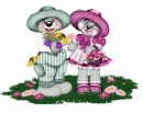 creddy bears with flowers