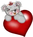 creddy girl bear with a heart