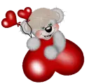 creddy bear with hearts