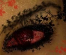 dark red eyes