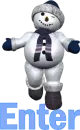 Cute snowman enter sign