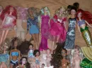 lot of barbie dolls