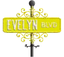 yellow street sign evelyn BLVD