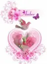 Amber Heart n Roses