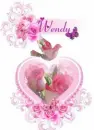 Wendy Pink Heart N Roses