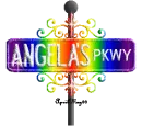 rainbow street sign angela's PKWY