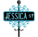 blue black street sign jessica ST