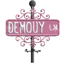 pink street sign demouy LN