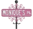 pink street sign monique's PL