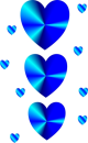 Shinny Blue Hearts