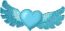 Lite Blue winged Heart