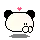 Blushing panda