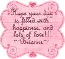 pink note with name Brianne