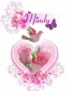 Mindy Pink Sparkle Heart n Roses
