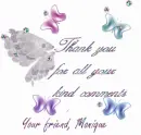 Monique's thank you for comments. 
