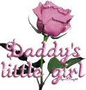 pink rose daddy's little girl