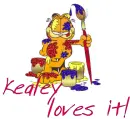 Kealey loves it Garfield