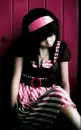 pink sad girl
