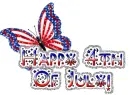 4TH OF JULY butterfly
