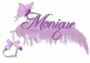purple feather with Monique