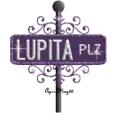 purple street sign lupita PLZ