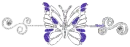silver and lilac butterfly