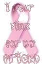 i wear pink for my friend