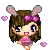 bunny with a bow