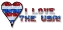 I Love The USA...Sparkle Heart